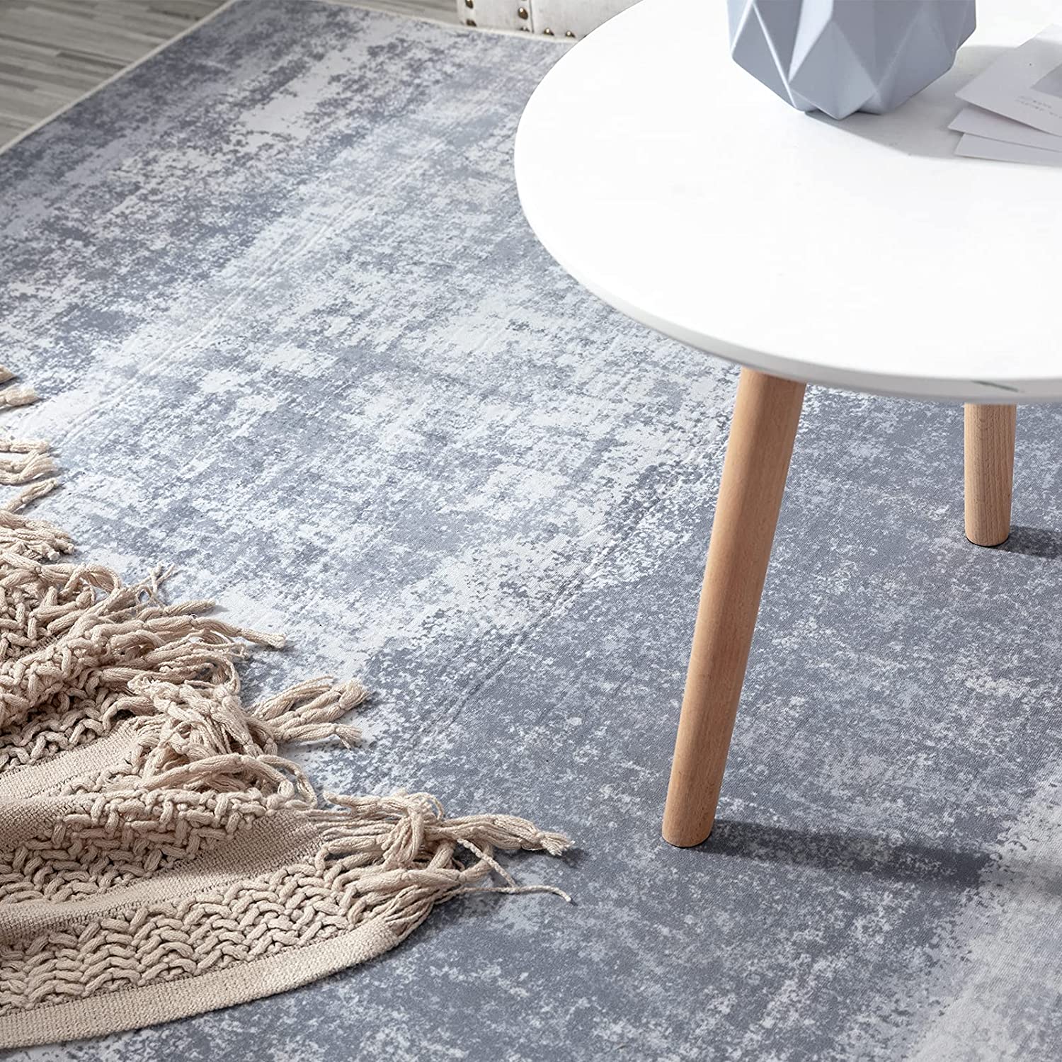 Modern Abstract Light Gray Area Rug – JINCHAN Rugs