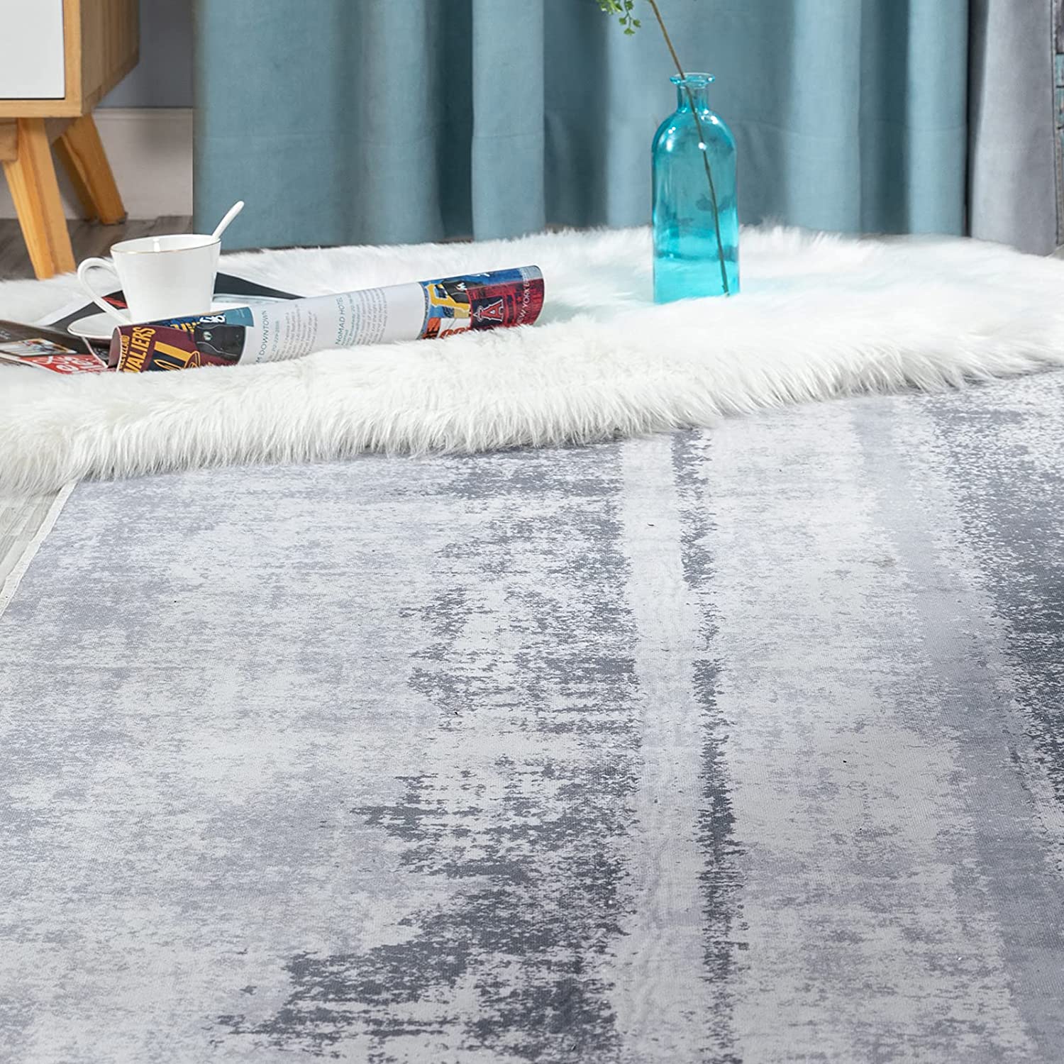 Modern Contemporary Modern Abstract Grey Area Rugs