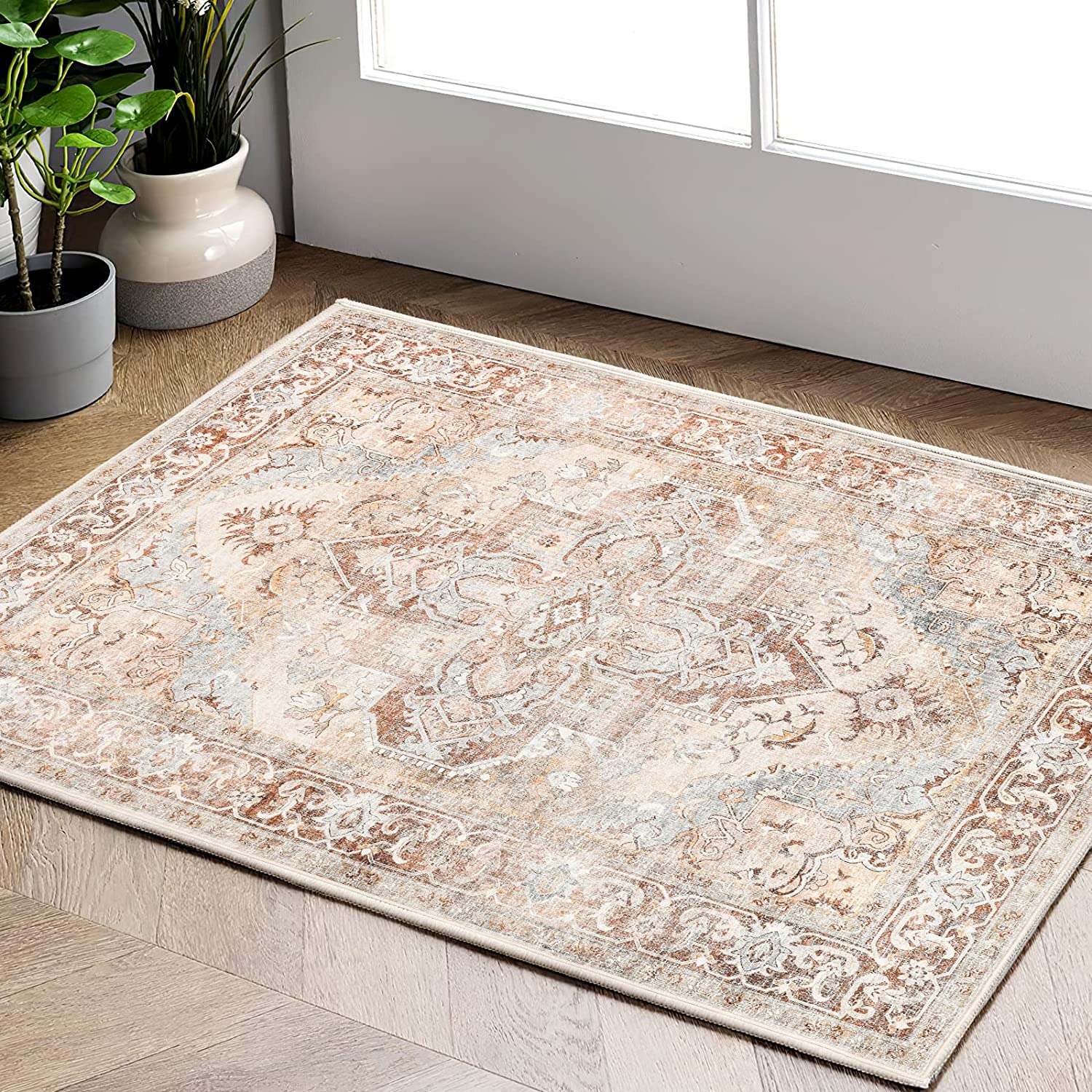 Jinchan Vintage Retro Persian Taupe Flodable Area Rug – JINCHAN Rugs