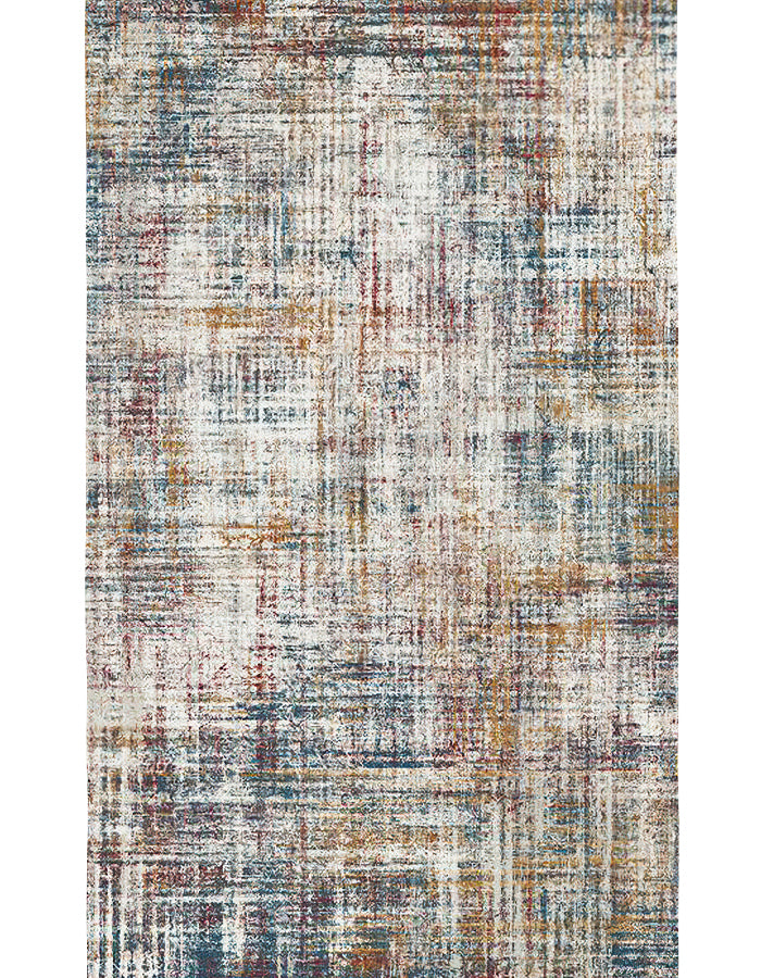 Contemporary Abstract Red Mulit Area Rugs Modern Distressed Carpet